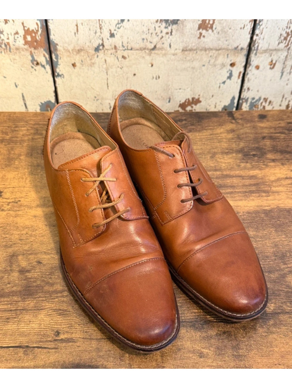 Florsheim Cap Toe Oxford tan brown dress shoes men’s 10 D